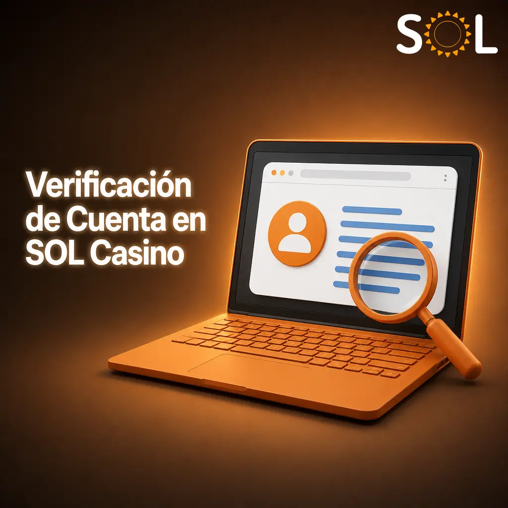 Proceso de verificación KYC en SOL Casino España con pasos para subir documentos de identidad y domicilio